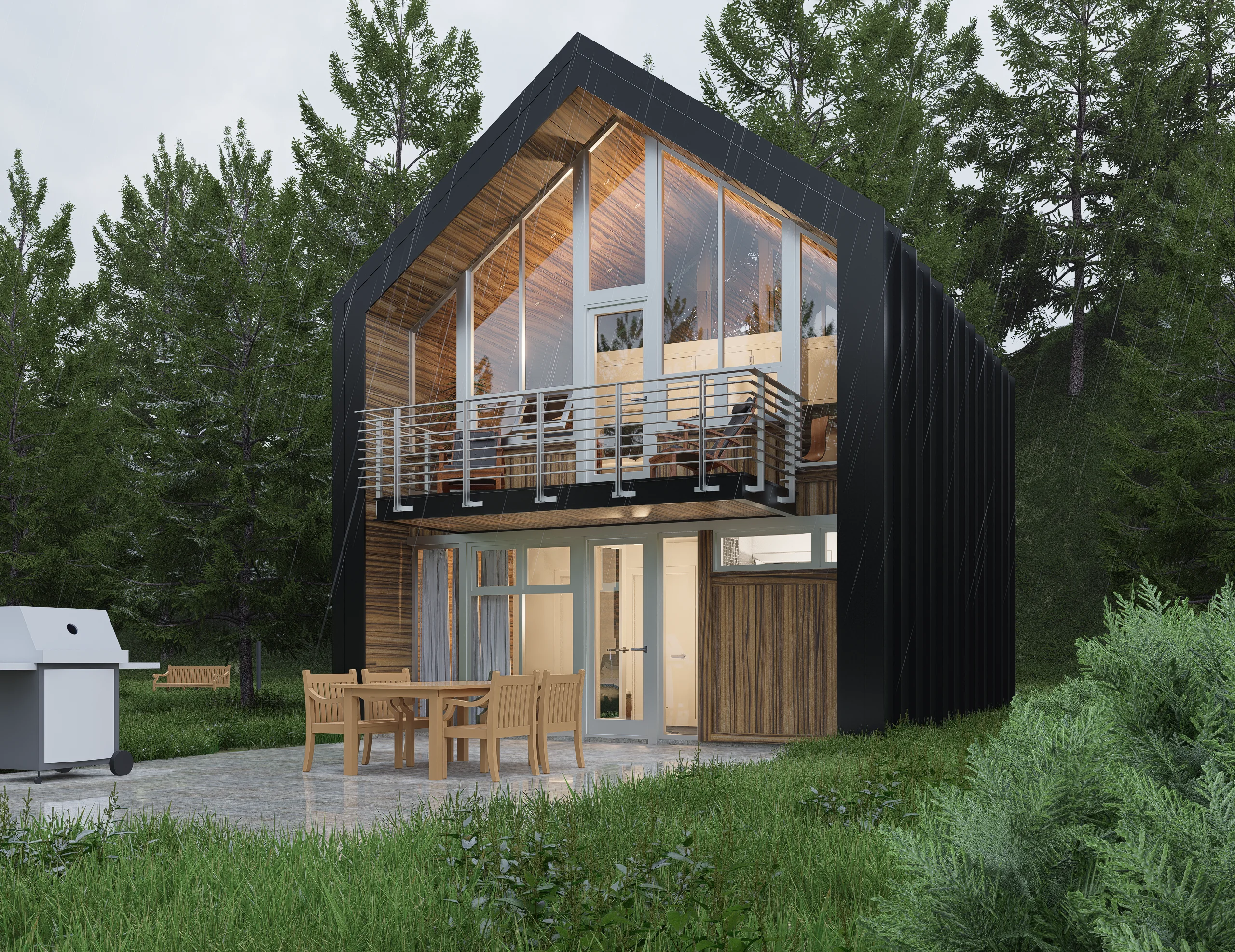 Ridgeline A-Frame Retreat, Residential production work by Outframe Arc